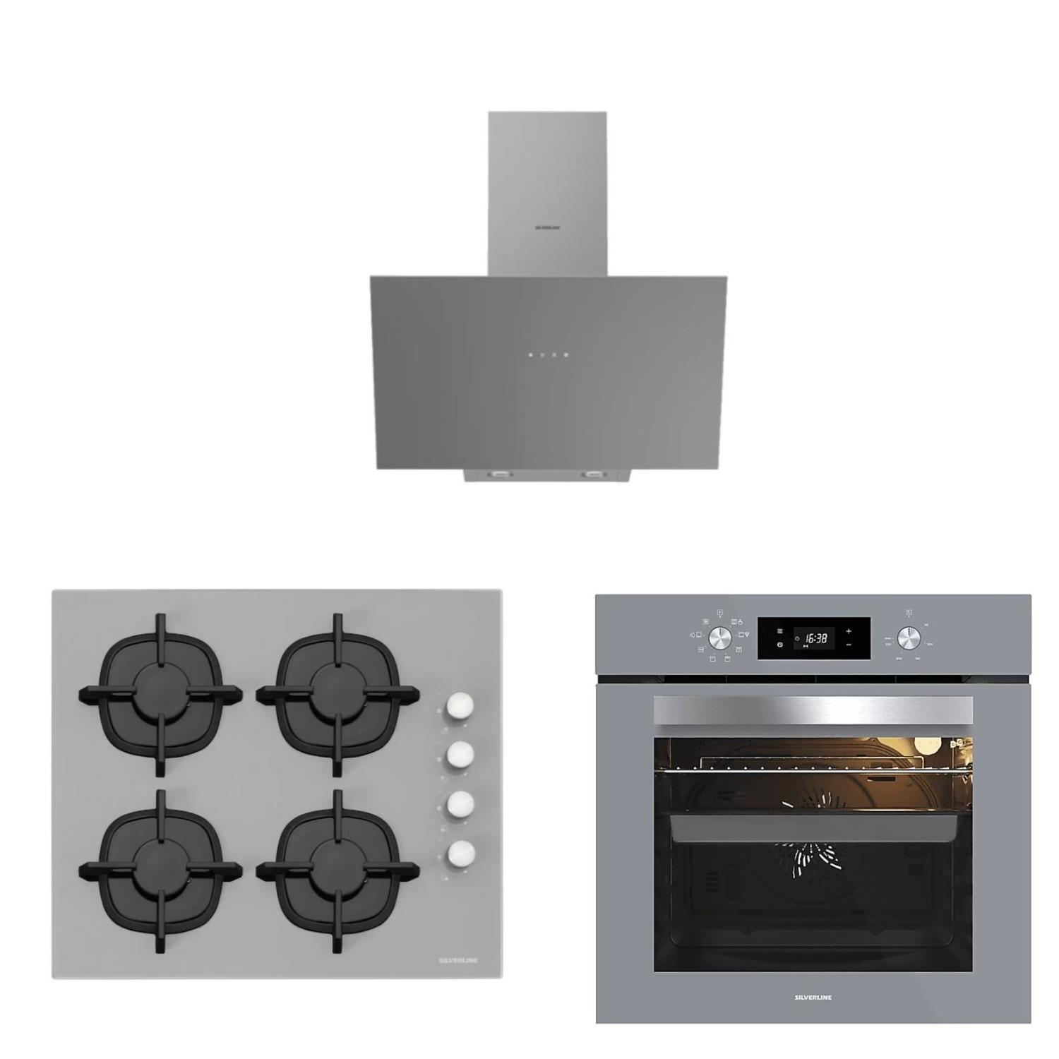 Silverline Gri Cam Ankastre Set 3481 - CS5343S01 - BO65E4S01