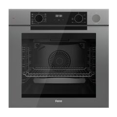 Ferre Steamart-Fryart-Sılentart Serisi Gri Set (SS038 + QEP64CPR +D079-SA) - Döküm Izgara / 75 cm Ocak