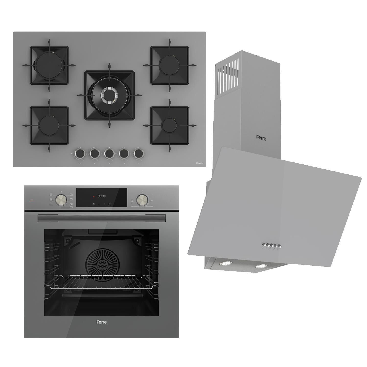 Ferre Flowart Ss Serisi Gri Set (ss038 + Qms63cpr +d088 ) -75'lik Seri