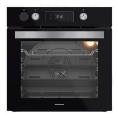 Silverline BO65P4B01 Buhar Destekli + Airfryer Özellikli Siyah Cam Ankastre Fırın