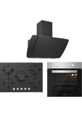 Silverline BO6501X01 - CS5365B01 - 3373 Misto 60 Siyah Ankastre Set