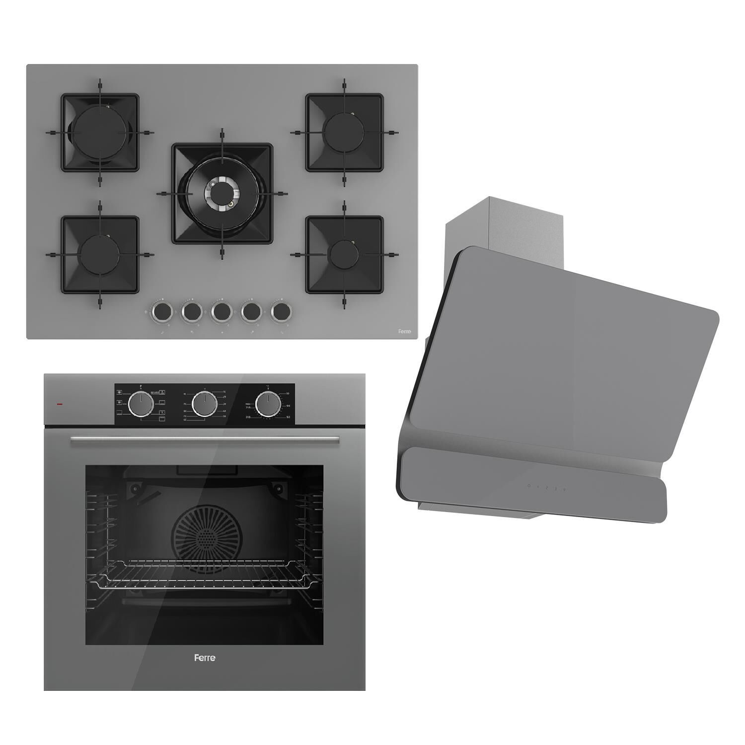 Ferre Fryart Ss Serisi Gri Set (ss038 + Qxe62cpr +d082 ) -75'lik Seri