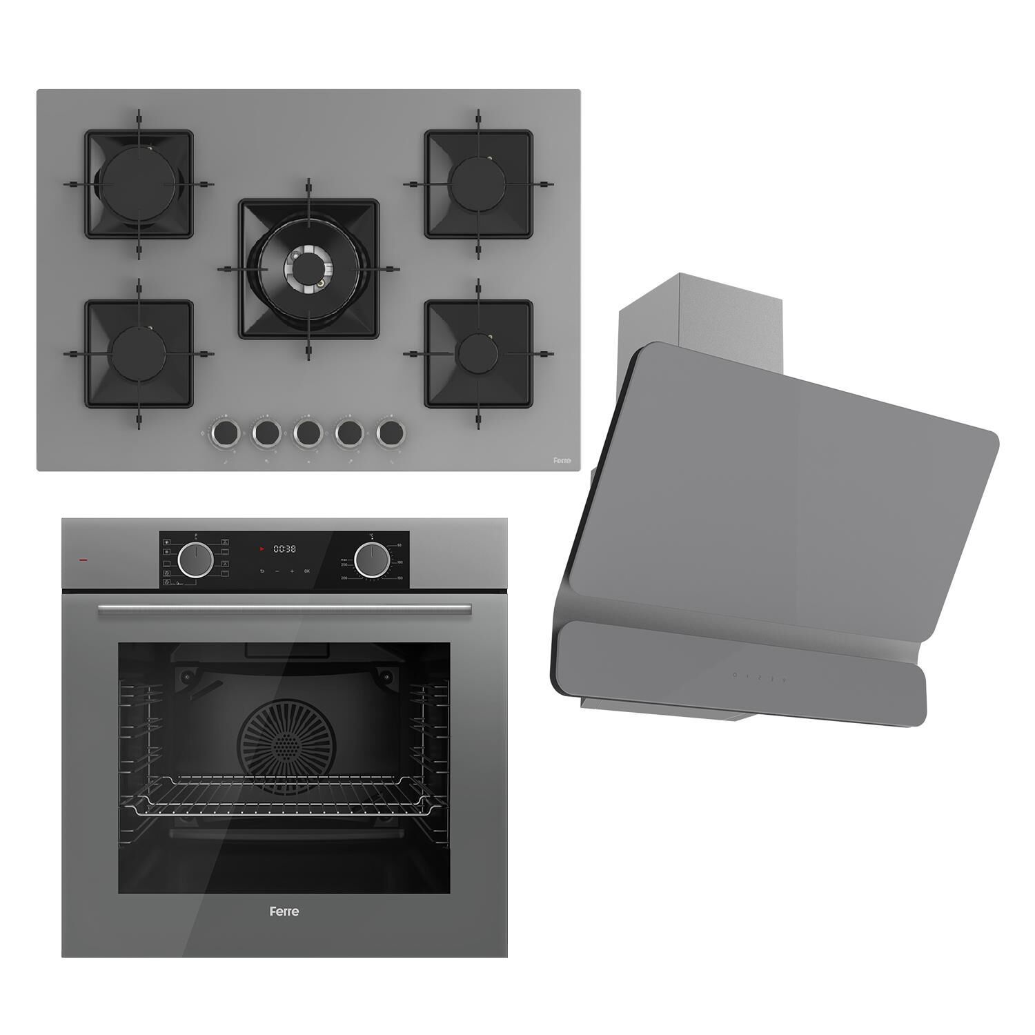 Ferre Fryart Ss Serisi Gri Set (ss038 + Xe63cpr +d082 ) -75'lik Seri