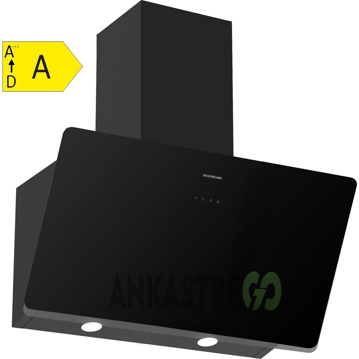 Silverline BO6503B01 - CS5335B01 - 3457 Soho 60 Siyah Cam Ankastre Set