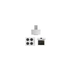 Silverline Beyaz Cam Ankastre Set ( 3481 Flam - CS5335W02 - BO6502W02 )