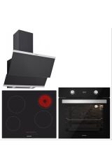 Silverline Ankastre Set Siyah Cam Bo6504b01-vc5446b01-3420 Classy