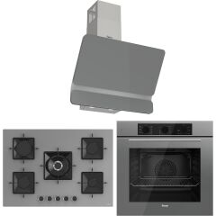 Ferre Ss Serisi Gri 5 Gözlü Ankastre Set ( QBL62CPR-SS038-D082 )