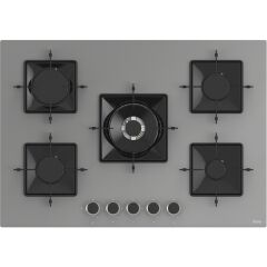 Ferre Ss Serisi Gri 5 Gözlü Ankastre Set ( QBL62CPR-SS038-D082 )