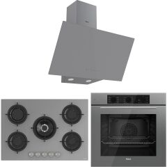 Ferre Rs Serisi Gri 5 Gözlü Ankastre Set ( QBL62CPR-RS038-D079 )