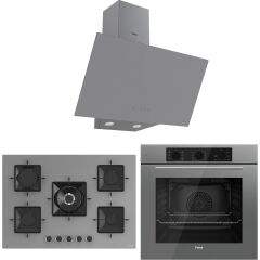 Ferre Ss Serisi Gri 5 Gözlü Ankastre Set ( QBL62CPR-SS038-D079 )