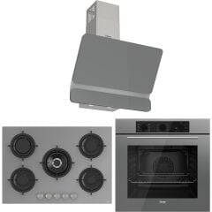 Ferre Rs Serisi Gri 5 Gözlü Ankastre Set ( QBL62CPR-RS038-D082 )