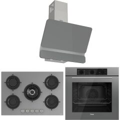 Ferre Rs Serisi Gri 5 Gözlü Ankastre Set ( QBL62CPR-RS038-D082 )