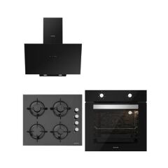 Silverline Siyah Cam Ankastre Eko Set 3481 - CS5349B01 - BO6501B01