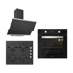 Silverline Ankastre Set Siyah (Digital Turbo Fırın)