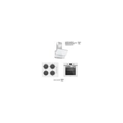 Silverline 3'lü Beyaz Cam Ankastre Set (3490 Oslo 60 BEYAZ+CS5335W01+BO6502W02)