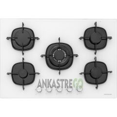 Silverline BO6502W02 - CS5365W01 - 3420 Classy 60 Beyaz Cam Ankastre Set