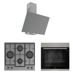 Ferre Gri Cam Ankastre Set D079 SlientArt- LN388 Döküm Izgara Ocak - XE61MDV