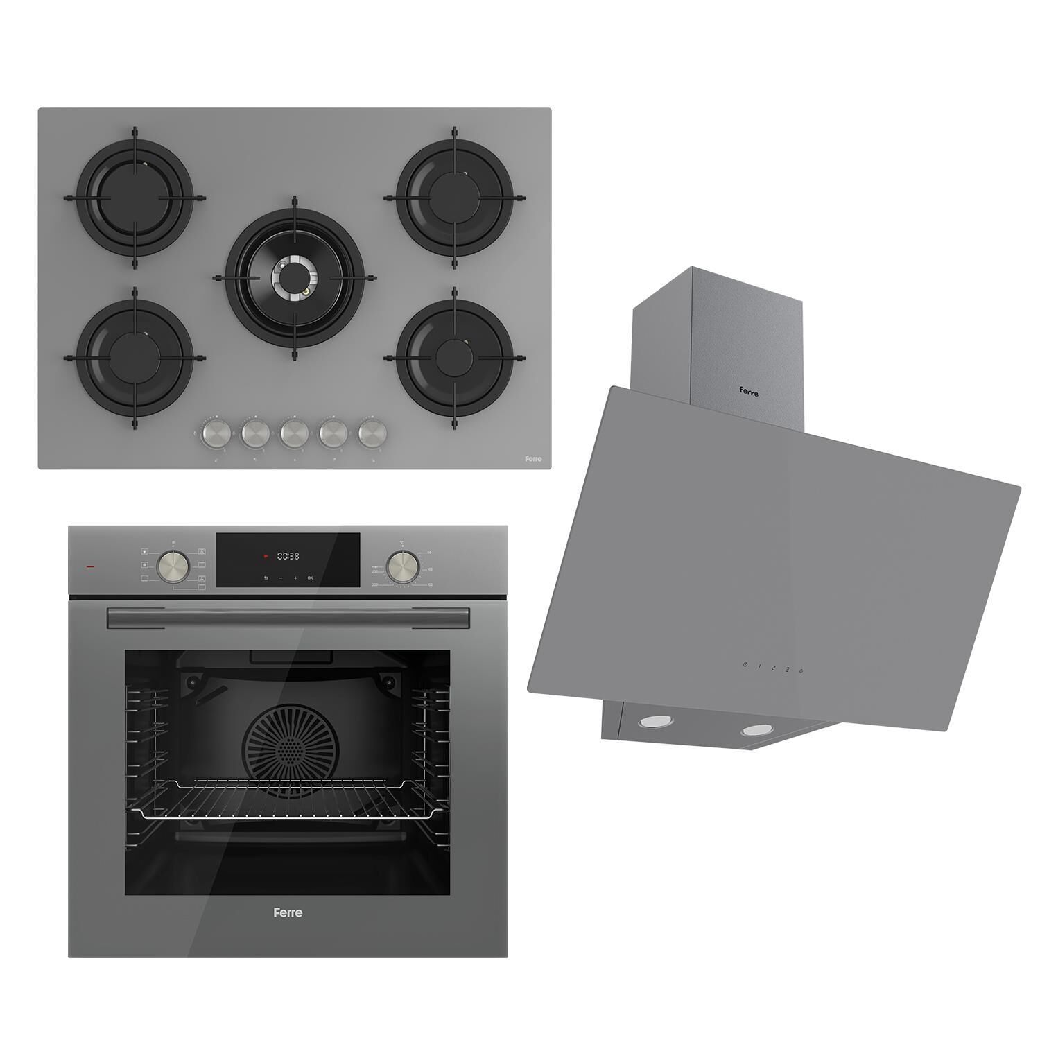 Ferre Flowart Serisi Gri Set (rs038+ Qms63cpr +d079 )