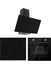 Ferre Flowart Smart Plus Siyah Vitroseramik Elektrikli 3'lü Ankastre Set ( QMS63CS-MS261-D077