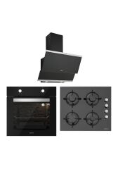 Silverline Siyah Cam Ankastre Set Bo6501b01 - Cs5349b01 - 3420 Classy