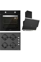 Silverline Siyah Cam Ankastre Set Bo6501b01 - Cs5349b01 - 3420 Classy