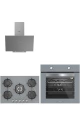 Silverline Gri Cam Ankastre Set 3481 - CS5622S01 75 CM - Bo6501s01