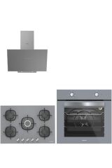 Silverline Gri Cam Ankastre Set 3481 - CS5622S01 75 CM - Bo6501s01