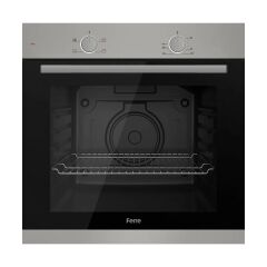 Ferre XE61MDV - SS205 - D086 4 Prog. Mekanik Statik Xl 78 Litre Ankastre Set - Inox/siyah