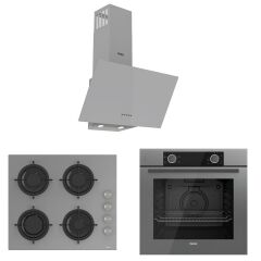 Ferre Pure Cs Serisi Gri Cam Ankastre Set D088 - CS208 - XE61CPR