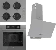 Ferre Fryart Ss Serisi Gri Set (CS208 + XE63CPR +D088 ) - Emaye Izgara