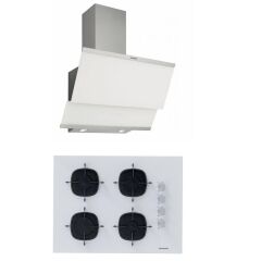 Silverline 2'li Beyaz Cam Ankastre Set 3420 Classy 60 cm -Cs5665w01 65cm Cam Ocak