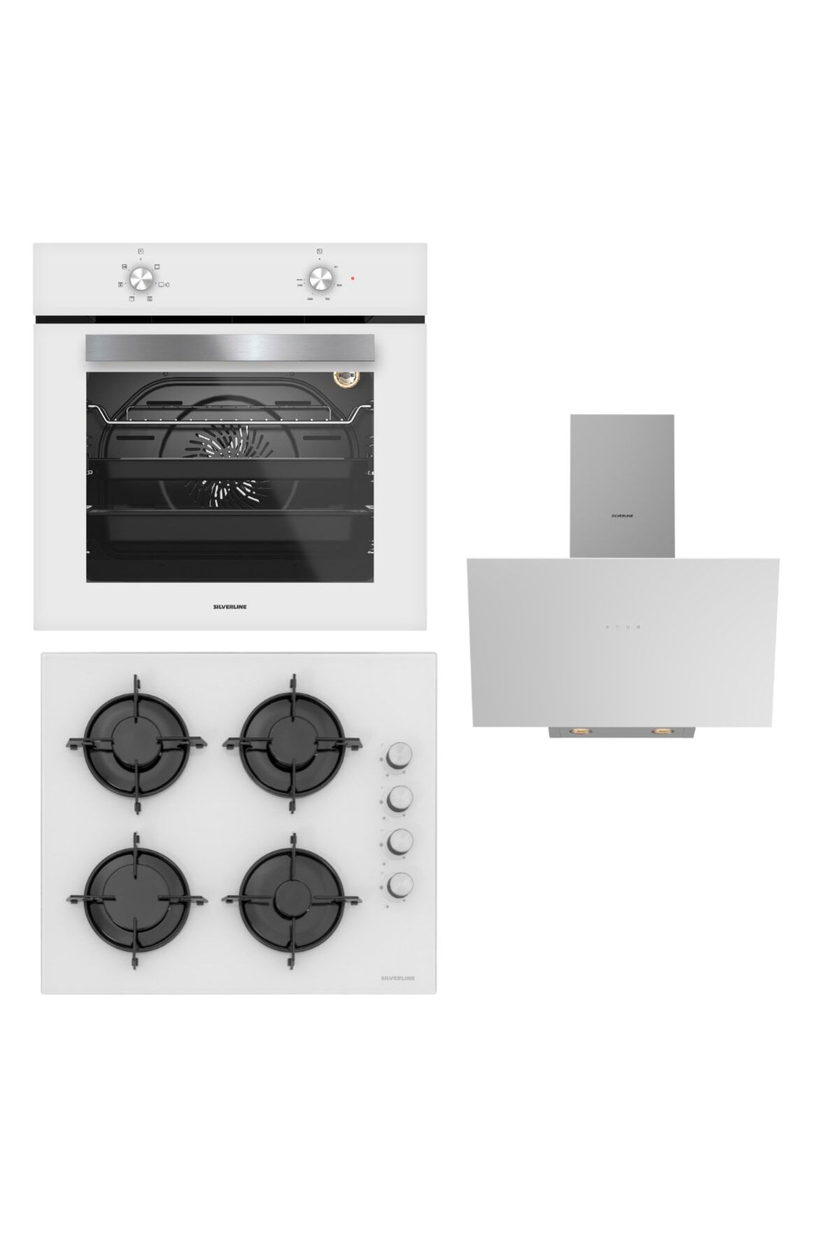 Silverline Ankastre Set (bo6501w01-cs5349w01-3481 Beyaz)