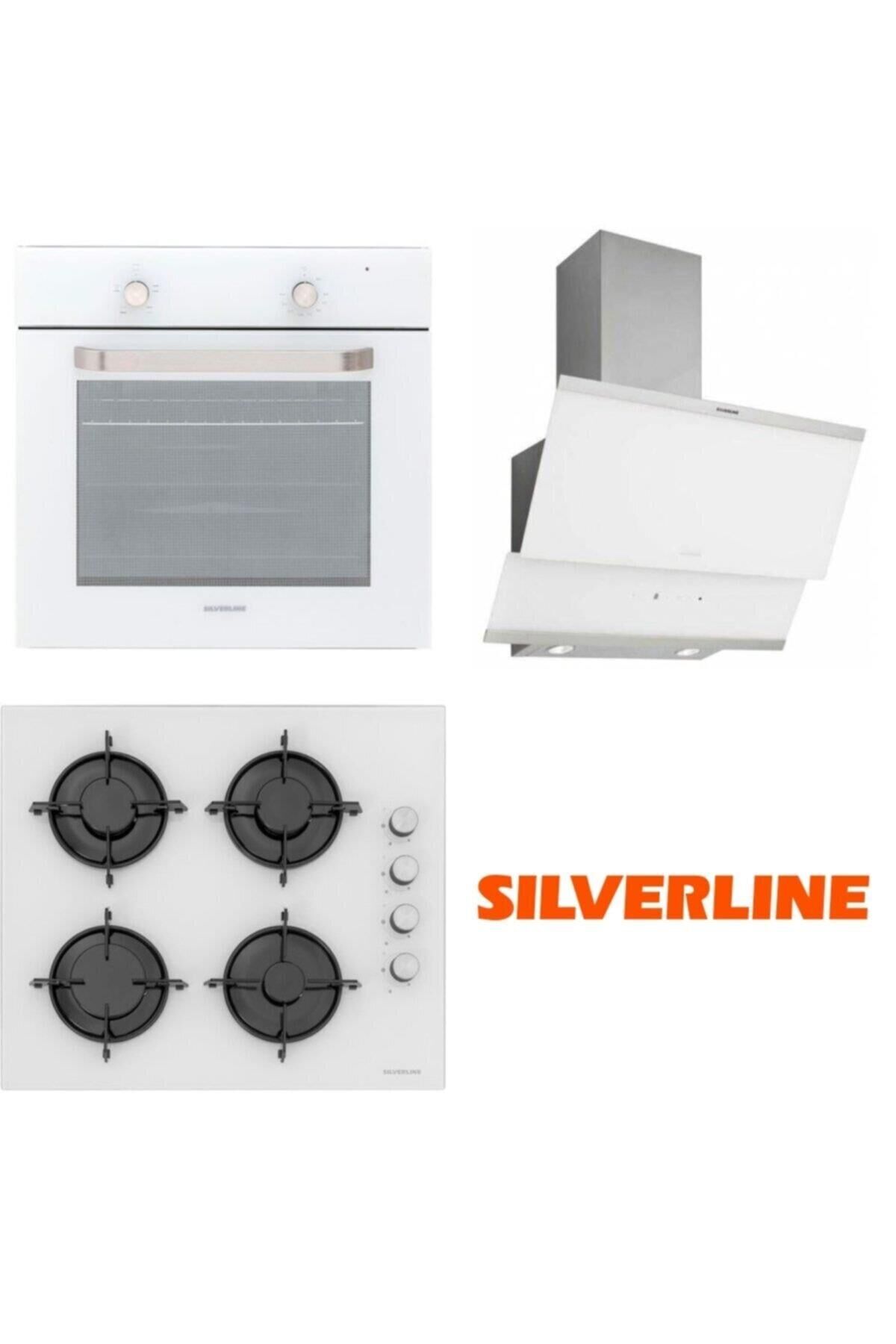 Silverline Beyaz Cam Ankastre Set Bo6275w01 - Cs5349w01 - 3420 Classy