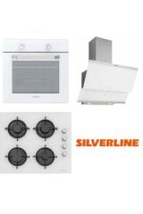 Silverline Beyaz Cam Ankastre Set Bo6275w01 - Cs5349w01 - 3420 Classy