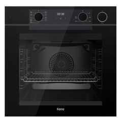 Ferre Artline Fryart & SteamArt Qep64CS Siyah Cam Ankastre Fırın