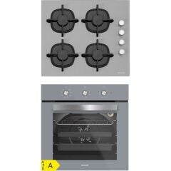 Silverline BO6503S01 - CS5343S01 Gri 2'Li Ankastre Set