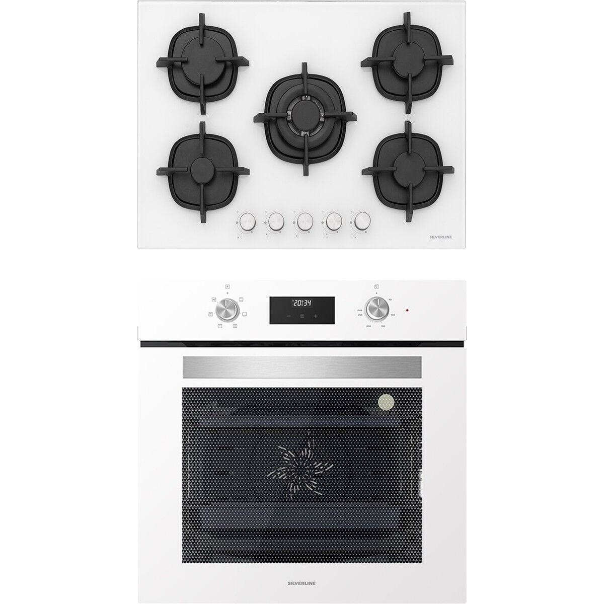 Silverline 2 Li Beyaz Cam Ankastre Set - BO6502W02 - CS5364W01