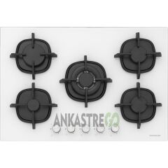 Silverline BO6502W02 - CS5364W01 - 3457 Soho 60 Beyaz Cam Ankastre Set