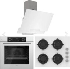 Ferre Fryart Hava Fritözü Fonksiyonlu Ankastre Set Beyaz (D064 CS206 XE63CB) Fryart Beyaz Set