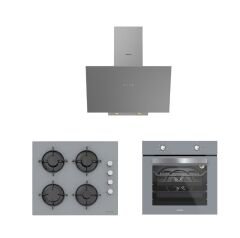 Silverline BO65E1S01 - CS5349S01 - 3481 Flam 60 Gri Ankastre Set