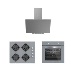Silverline BO65E1S01 - CS5349S01 - 3481 Flam 60 Gri Ankastre Set
