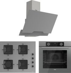 Ferre Fryart Hava Fritözü Fonksiyonlu Gri 3'lü Ankastre Set ( Xe63cpr-SS208-D065 )