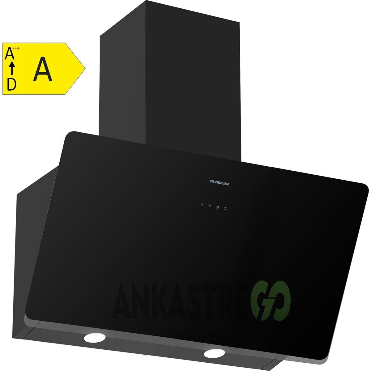 Silverline BO6502B02 - CS5349B01 - 3457 Soho 60 Siyah Cam Ankastre Set