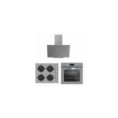 Silverline Gri Cam Ankastre Set - BO6502S02 Fırın, CS5700E6S01 Ocak, 3481 Flam 60 cm Davlumbaz