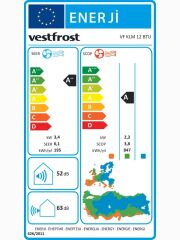 Vestfrost VF KLM 12 A++ 12000 BTU Inverter Duvar Tipi Klima