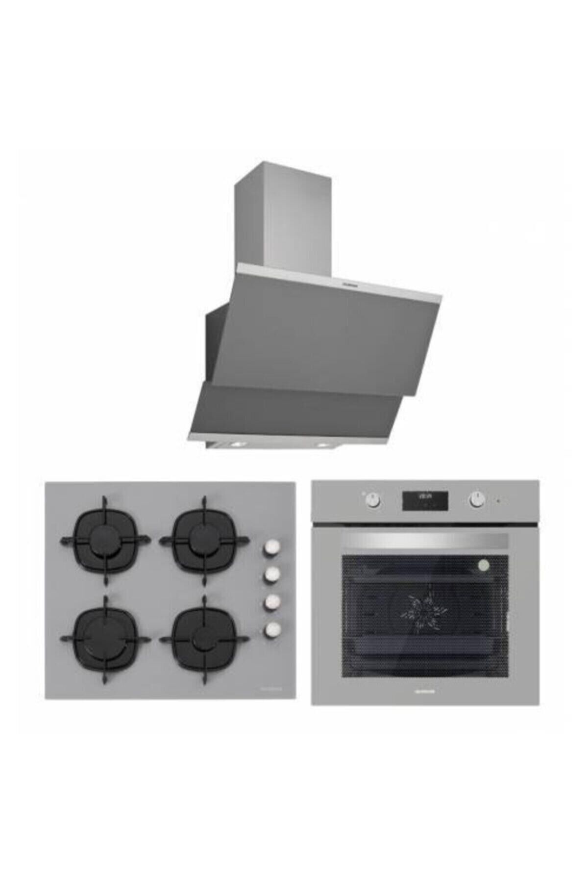 Silverline Classy Gri Ankastre Set (BO6181S02, CS5335S01, Classy 3420)