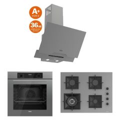 Ferre Flowart plus Serisi (QBL63CPR SC408 D065) Ankastre Set