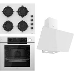 Ferre Steamart-Fryart Serisi Beyaz Set (CS206-FA + QEP64CB +D078) - Emaye Izgara