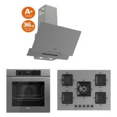 Ferre Flowart Serisi (QBL63CPR SS038 D065) Ankastre Set