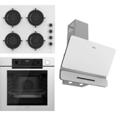 Ferre Steamart-Fryart-Sılentart Serisi Beyaz Set (CS206-FA + QEP64CB +D081-SA) - Emaye Izgara